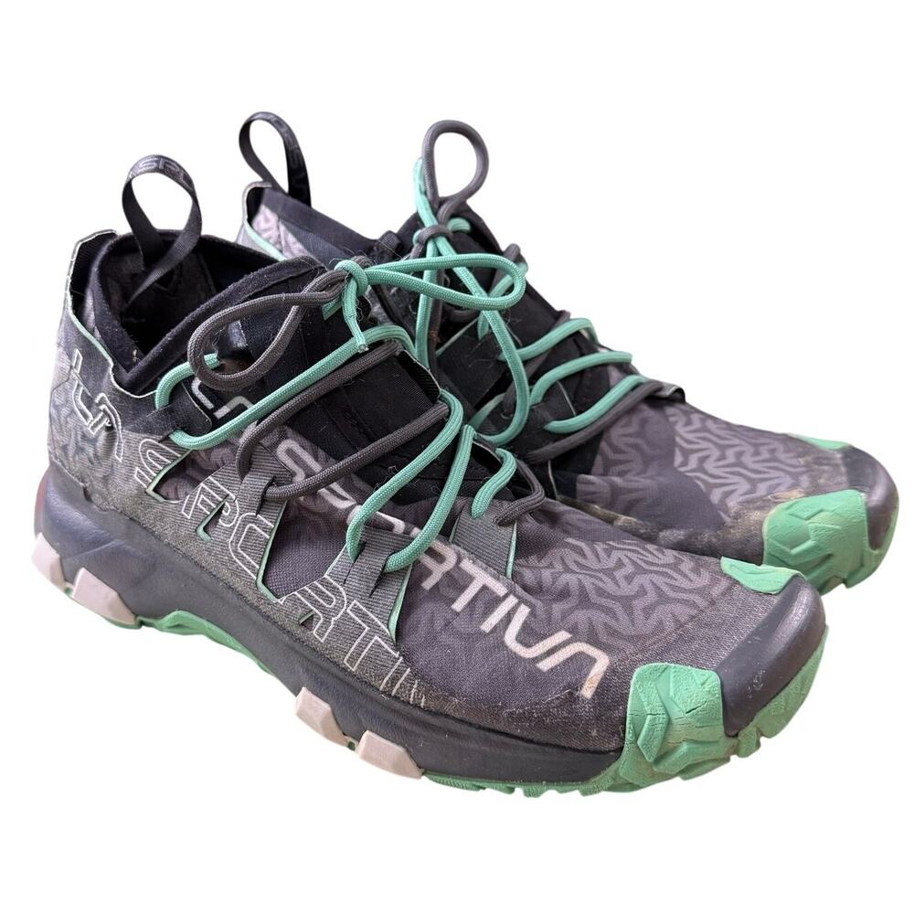 La Sportiva Unika Hiking Shoes 6 Men 7 Women (38) Gray Green Carbon Jade